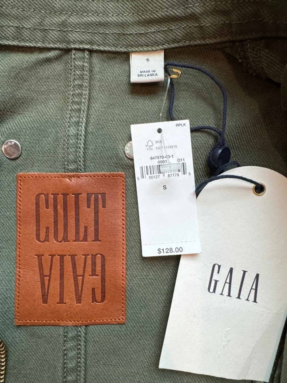 Cult Gaia x Gap Barrel Denim Long Sleeve Mini Dress NWT, Size Small - Picture 5 of 12